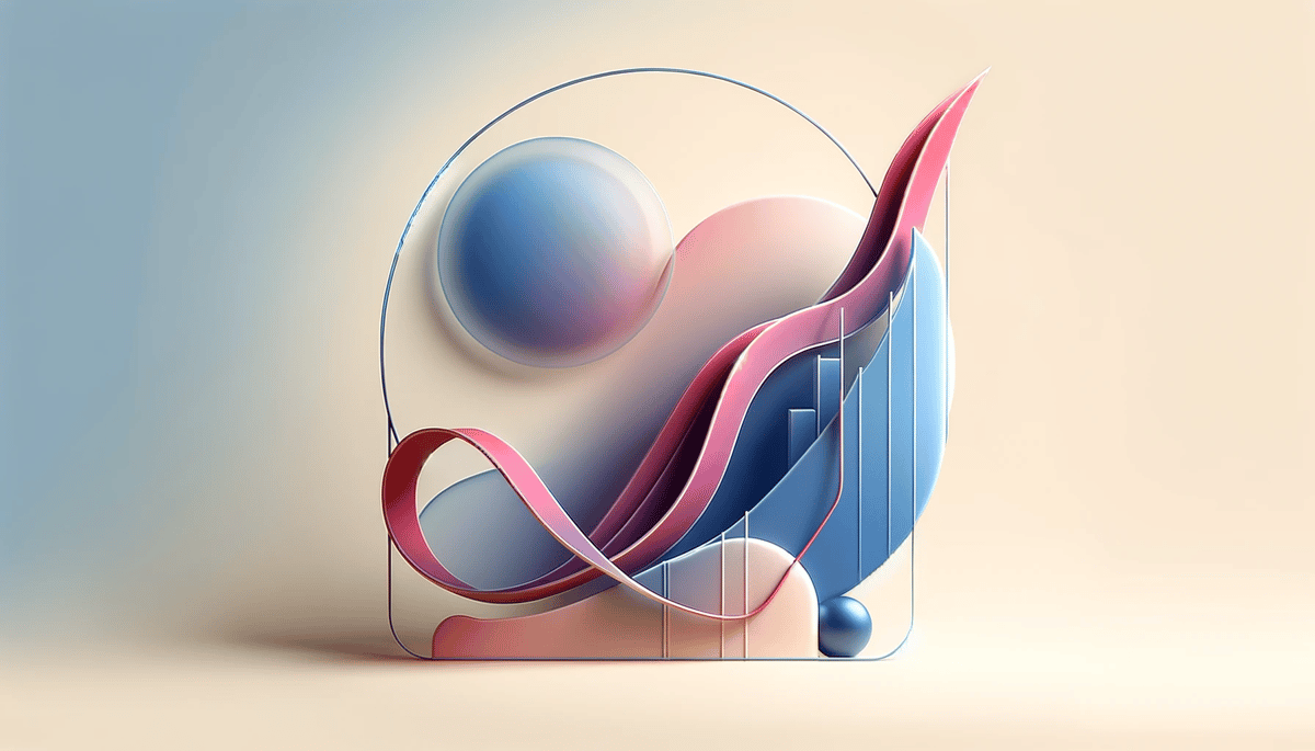 A contemporary illustration depicting the concept of marketing trends in a minimalist and elegant style.