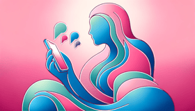 A contemporary, minimalist illustration representing influencer marketing.